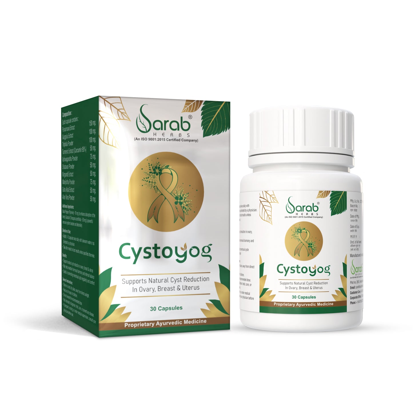 Cystoyog | Supports Natural Cyst Reduction In Ovary Breast & Uterus