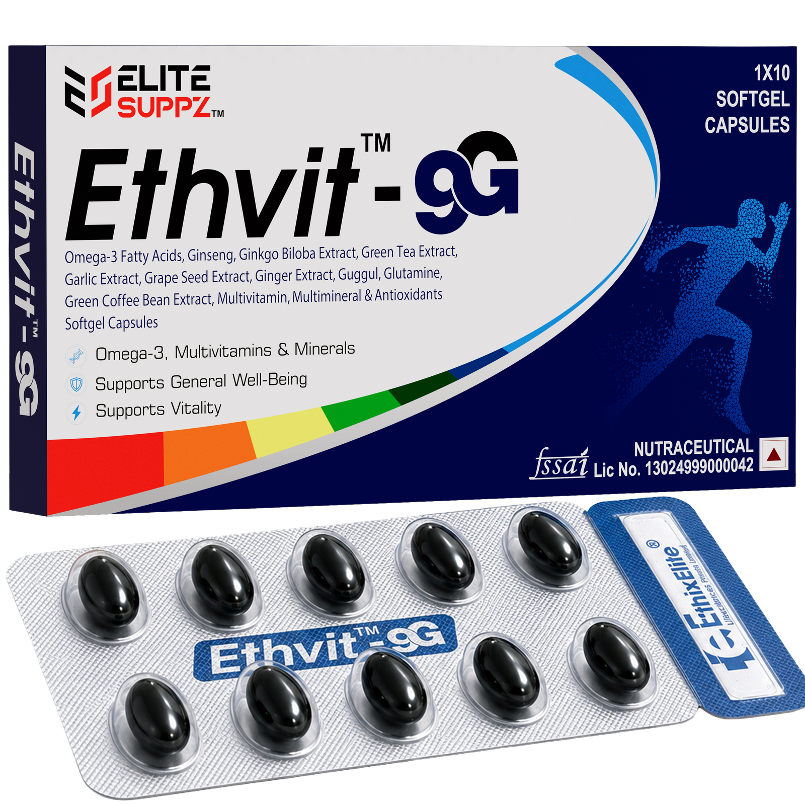 Ethvit-9G, 10 Softgel Capsule