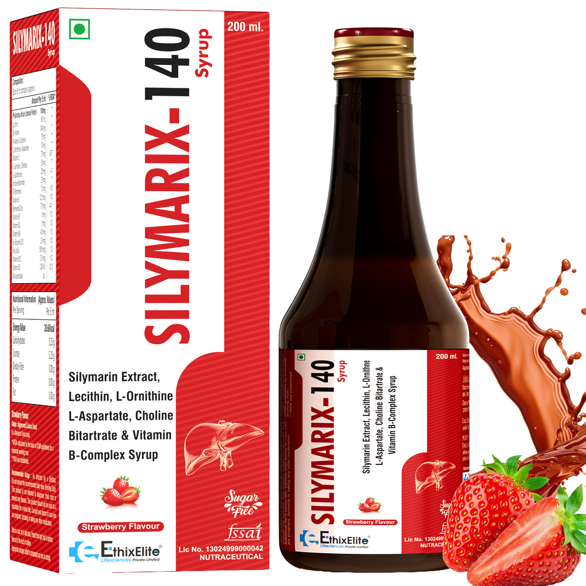 Silymarix-140 Strawberry Flavour, 200 ml