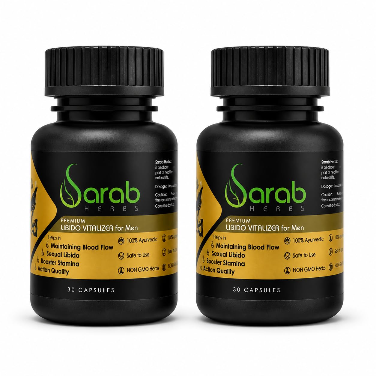 Libido Vitalizer for Men, 30 Capsules.