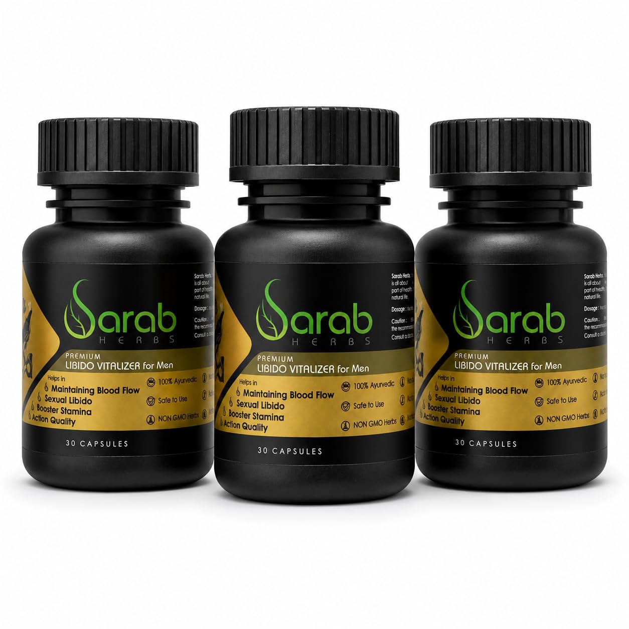 Libido Vitalizer for Men, 30 Capsules.