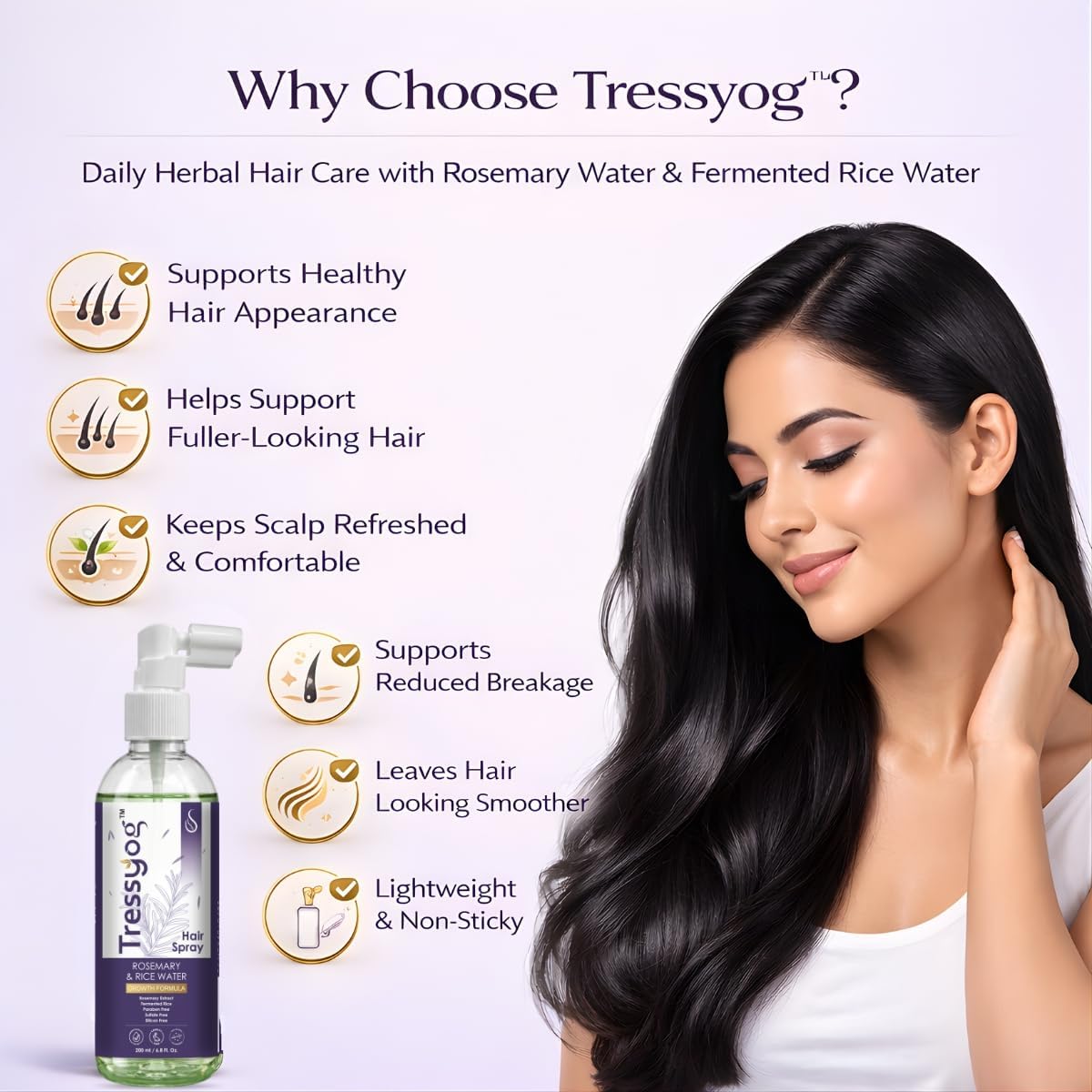 Tressyog Herbal Hair Spray , 200ml.