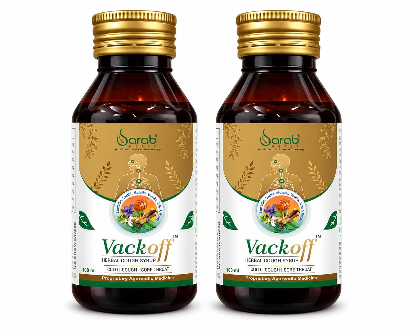 Vackoff Herbal Cough Syrup, 100ml.