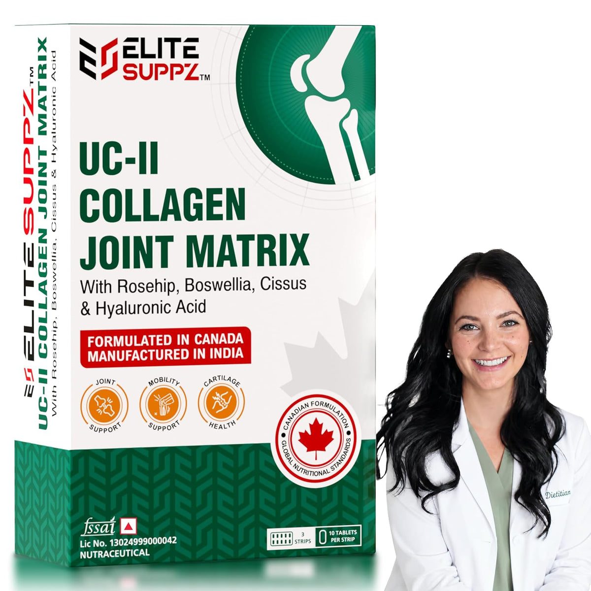 Sarab Herbs UC-II Collagen Joint Matrix – 40mg Undenatured Type II Collagen